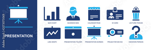 Foto Presentation icon set