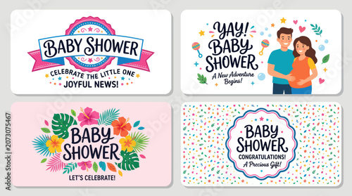 Baby shower celebration graphics