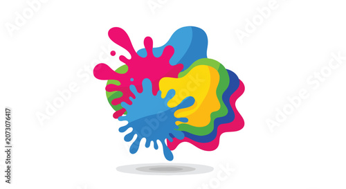 Cuadro en lienzo Colorful paint splatter art