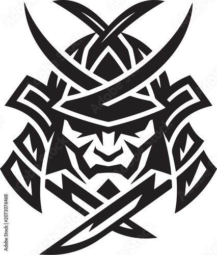 Samurai Warrior Mascot Vector Logo