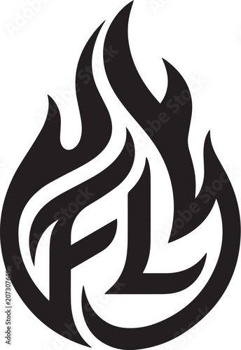 Modern Flame Letter A Logo
