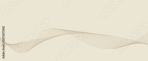 Abstract background with lines and waves. Web banner size. Element for design. Vector background for brochure, booklet, flyer, poster. Brown and beige gradient. Coffee, cafe eps10