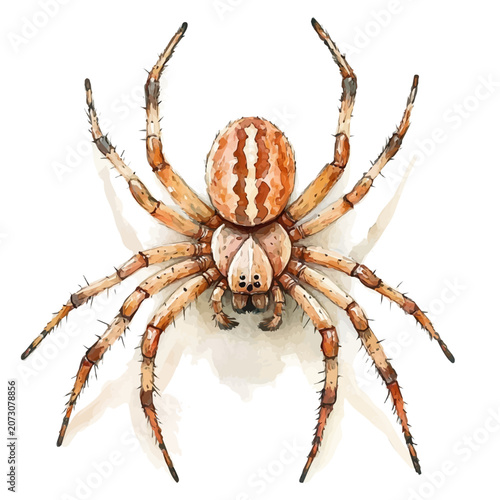 Foto watercolor of Spider, vector clipart, isolated on a white background