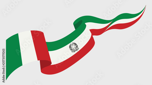 Flowing national flag banner
