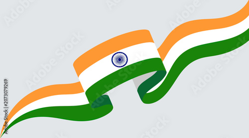 Flowing national flag banner