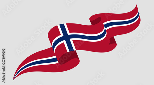 Flowing national flag emblem