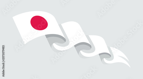 Flowing national flag symbol