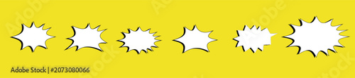 Comic speech bubble blast vector illustration element