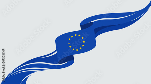 Obraz na płótnie European union flag wave