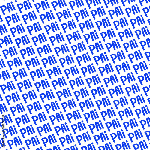 Bild auf Leinwand Pattern escrito pai em azul para dia dos pais