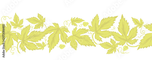 Tableau sur toile Leaves of grapes or hops