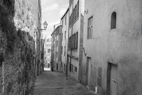 View of the architecture of the famous city of Lyon in France