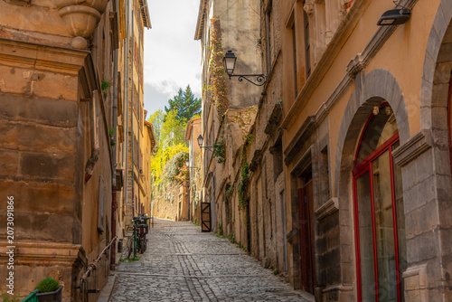 View of the architecture of the famous city of Lyon in France