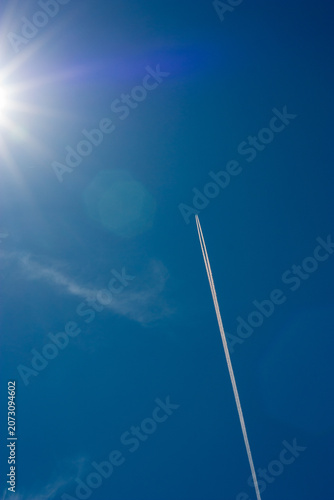 Jetting Up Into Blue Sky