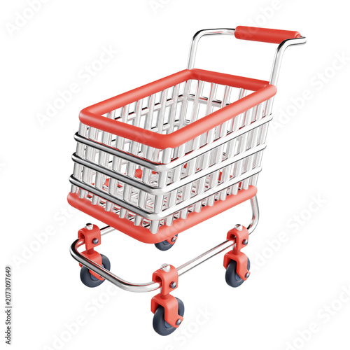 trolley 3d icon illustration object