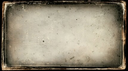 Vintage distressed old photo light leaks, film grain, dust and scratches white background texture overlay with vignette border.