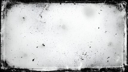 Vintage distressed old photo light leaks, film grain, dust and scratches white background texture overlay with vignette border.