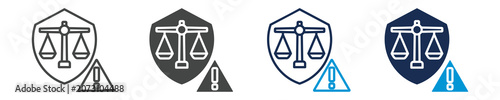 Cuadro en lienzo legal action icon set with multiple concept