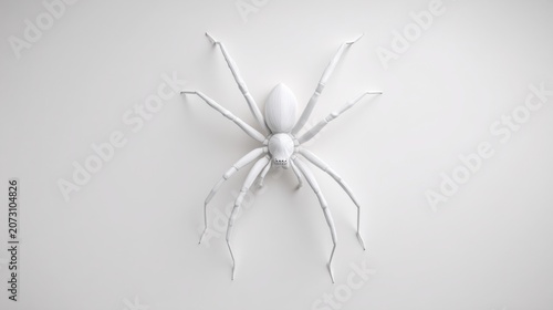 Minimalist White Spider Wall Decoration for Modern Interior Design
