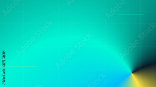 Vibrant gradient background with light effects.