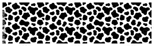 Konstfotografi Cow spots pattern with organic animal print shapes in high contrast style