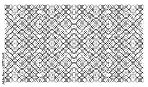 Foto Geometric seamless pattern with overlapping diamond shapes in line art style