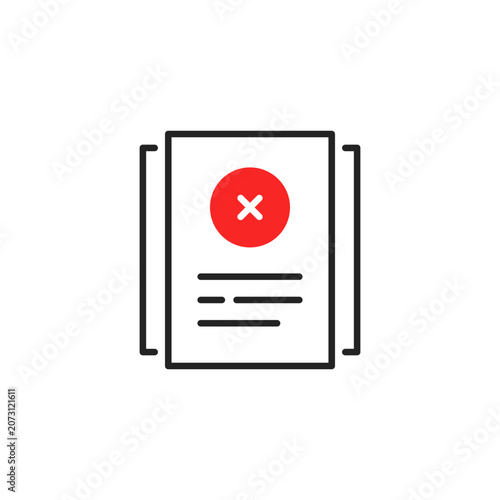 bad review or evaluate result like paperwork icon