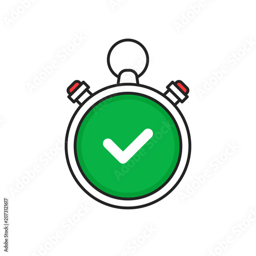 quiz time icon like thin line stopwatch clock