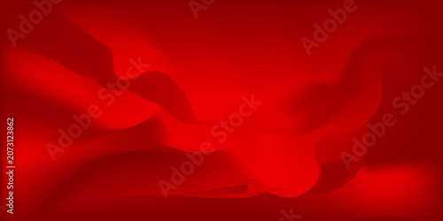 Luxury red satin smooth fabric background. Abstract background luxury red cloth or liquid wave or wavy folds of silk satin background. Red silky fabric. Decoration element for design.