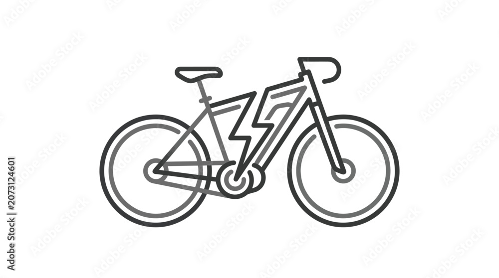 Obraz premium Detailed drawing of a bicycle.
