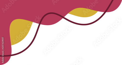 Modern minimalist curve border design element template 