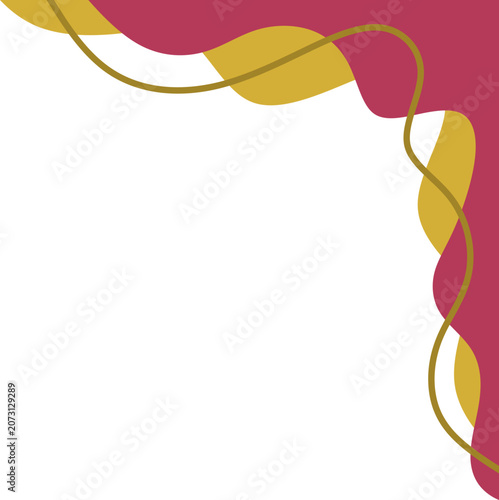 Modern minimalist curve border design element template 