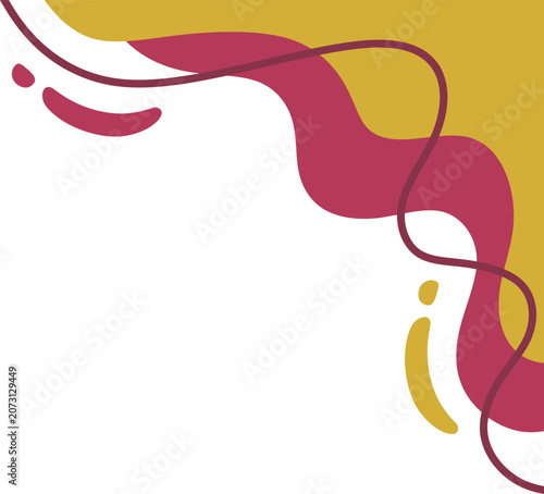 Decorative fluid wave shape for creative layouts 