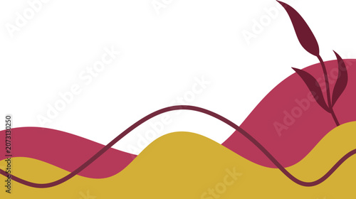 Minimalist wavy line border element for graphics 