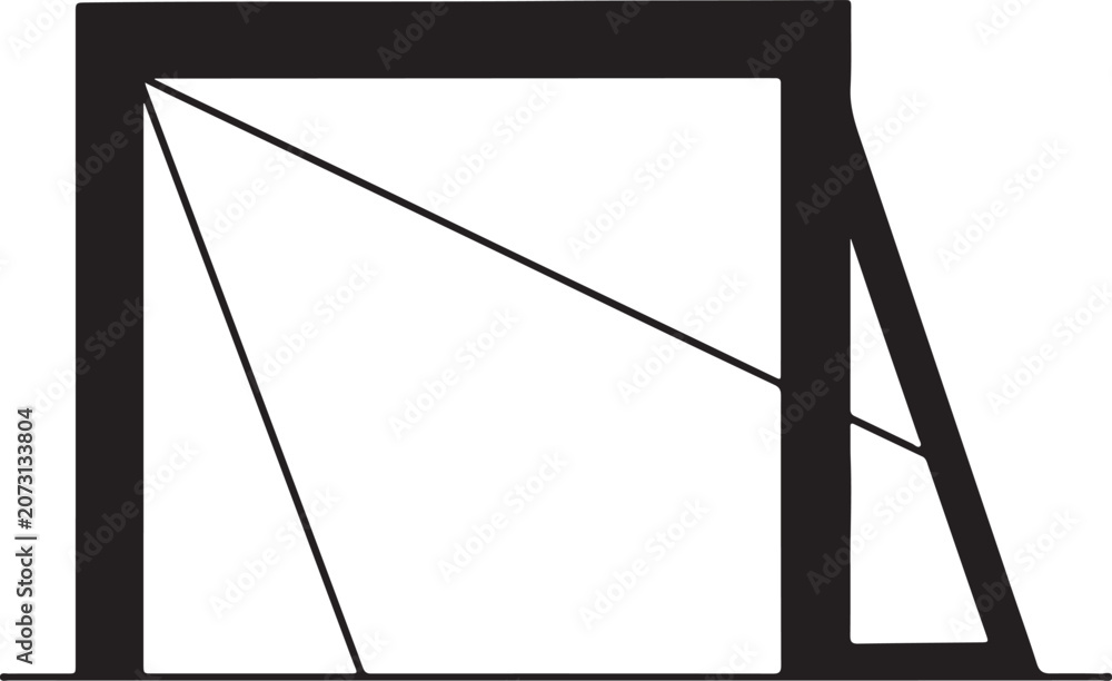 Fototapeta premium Geometric shapes, abstract lines, black and white vector, minimalist design, modern art