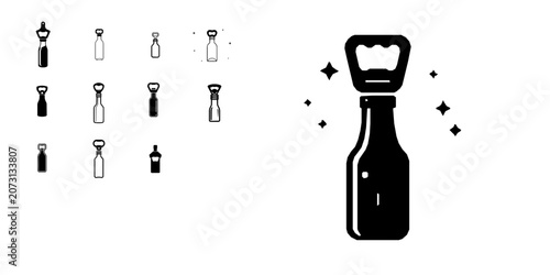 Bild auf Leinwand Bottle Opener Icon