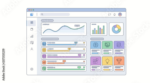 Digital Dashboard Analytics Infographic Template