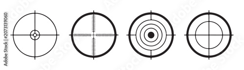 Photos Professional sniper scope reticle designs for shooting simulation and tactical equipment graphics