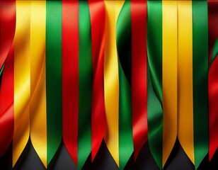 juneteenth freedom day with red yellow and green ribbons