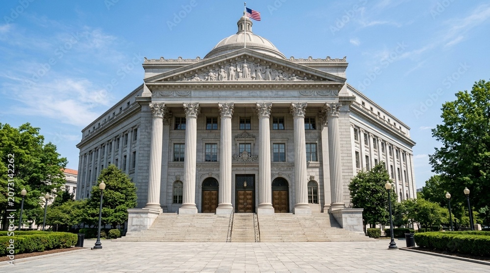 Obraz premium Federal Court Building Imposing Architecture Justice Concept