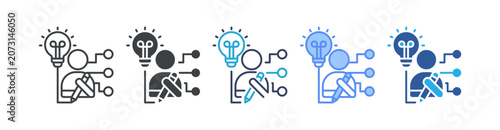 Skills icon set multiple style collection