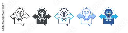 Advice icon set multiple style collection