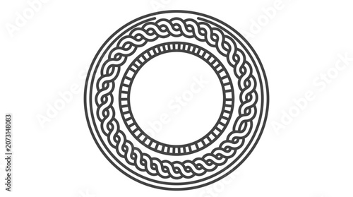 Foto Celtic knotwork circular design element.