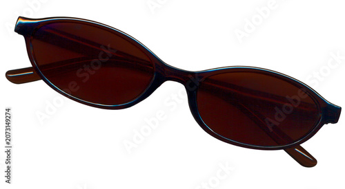 Stylish Vintage Oval Sunglasses for E-Commerce Product Catalog and Fashion Mockups, Isolated Transparent PNG