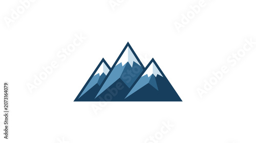 Mountain peaks with snow caps high.
