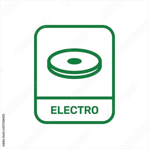 Electro green icon vector