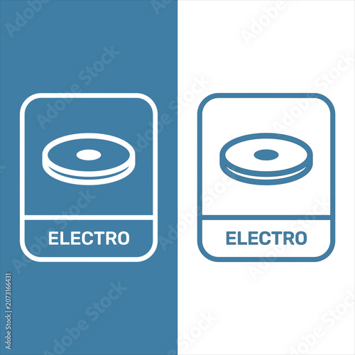 Electro blue icon vector 