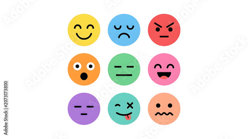 Emotions, Facial Expressions, Emoji Icons, Vector Emoticons world Emoji  day
