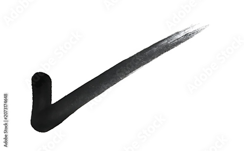 Black marker pen with detailed tip detail isolated on white background
