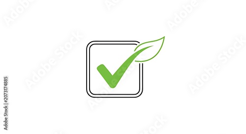 Green check mark inside smartphone outline icon isolated on white background
